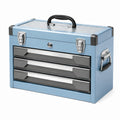 Boîte à outils Narqevix en acier bleu, coffre de 50 cm avec 3 tiroirs portables et verrouillables, pour le rangement d'outils.
